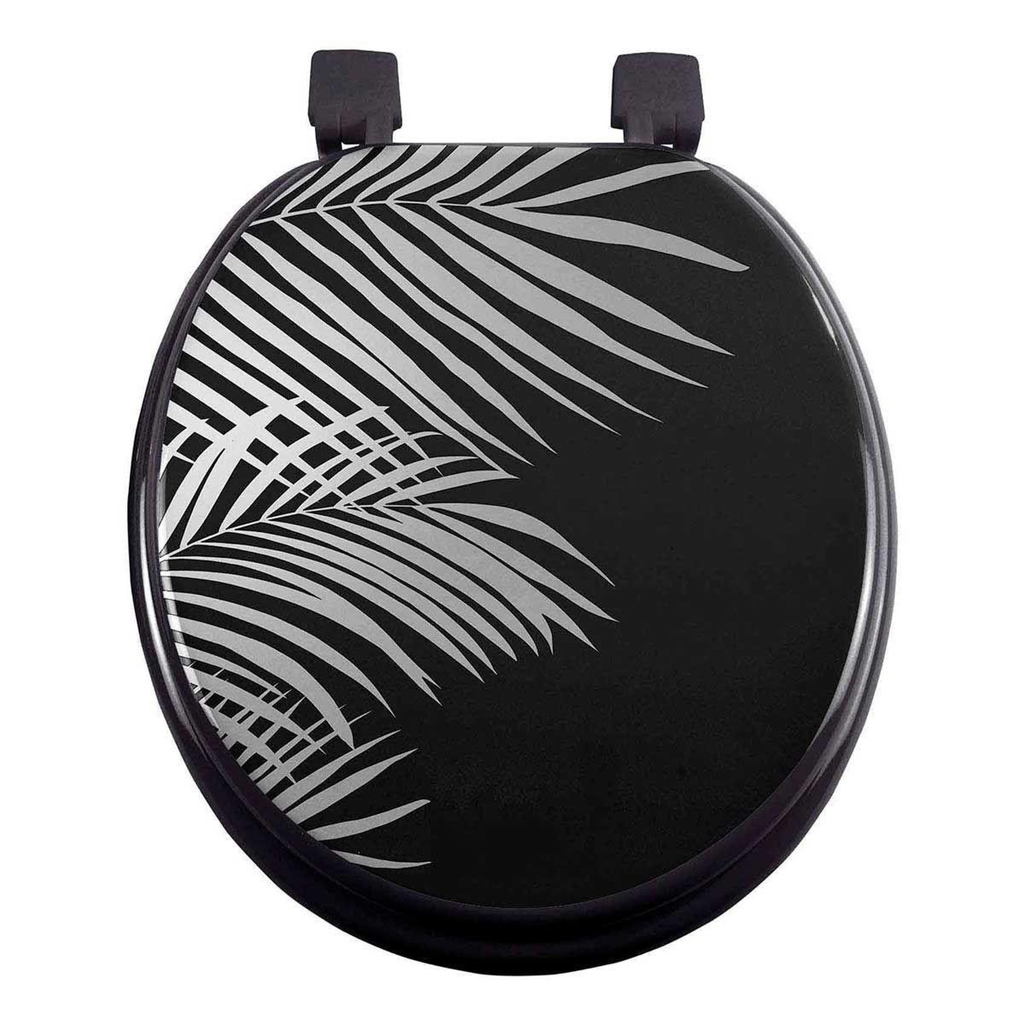 Douceur d'Intérieur Abattant wc imprimé  orbella  47cm noir & argent