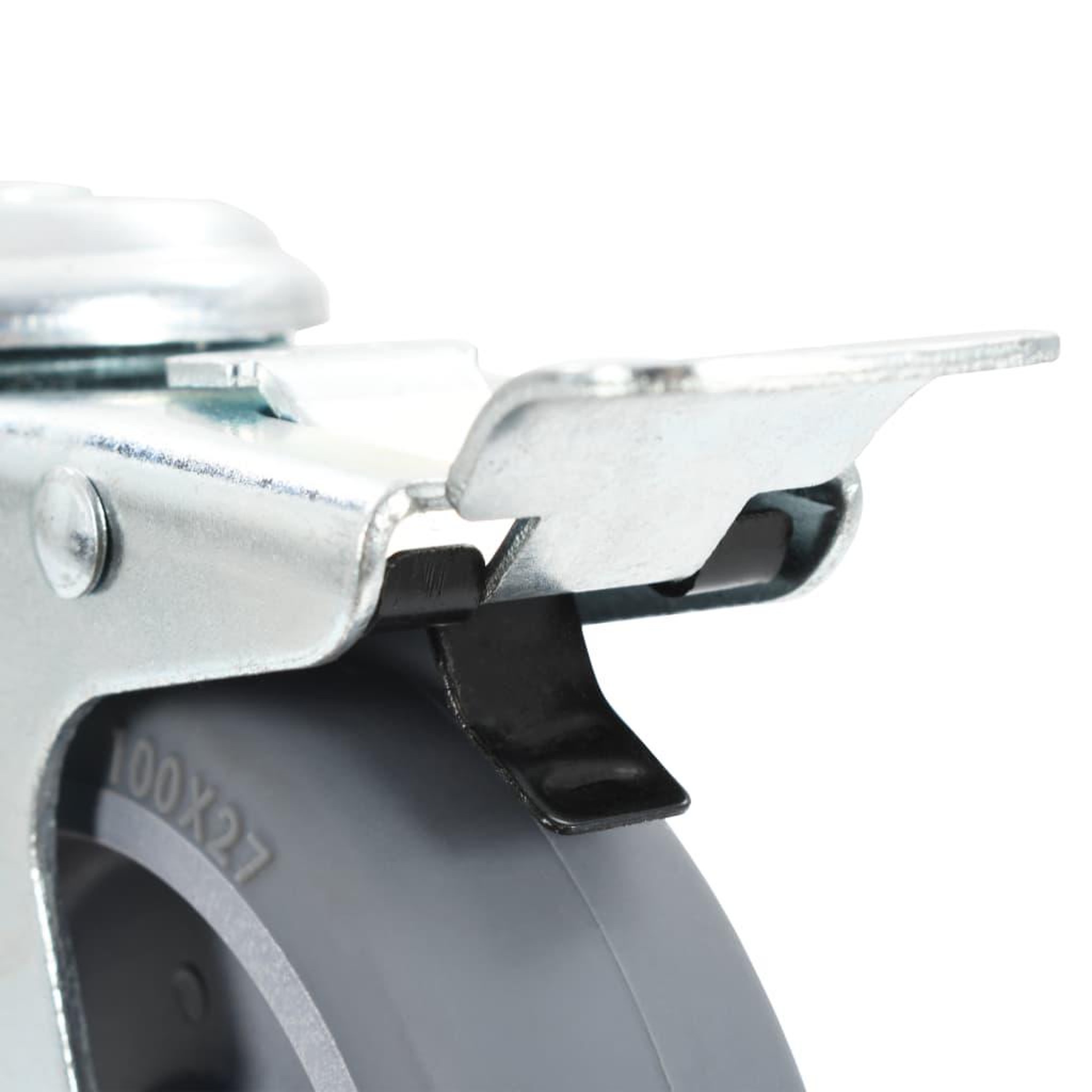 Voir la diapositive 5 : VIDAXL 24 pcs Roulettes pivotantes a trou de boulon 100 mm