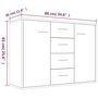 Voir la diapositive 6 : VIDAXL Buffet Chene marron 88x30x65 cm Bois d'ingenierie