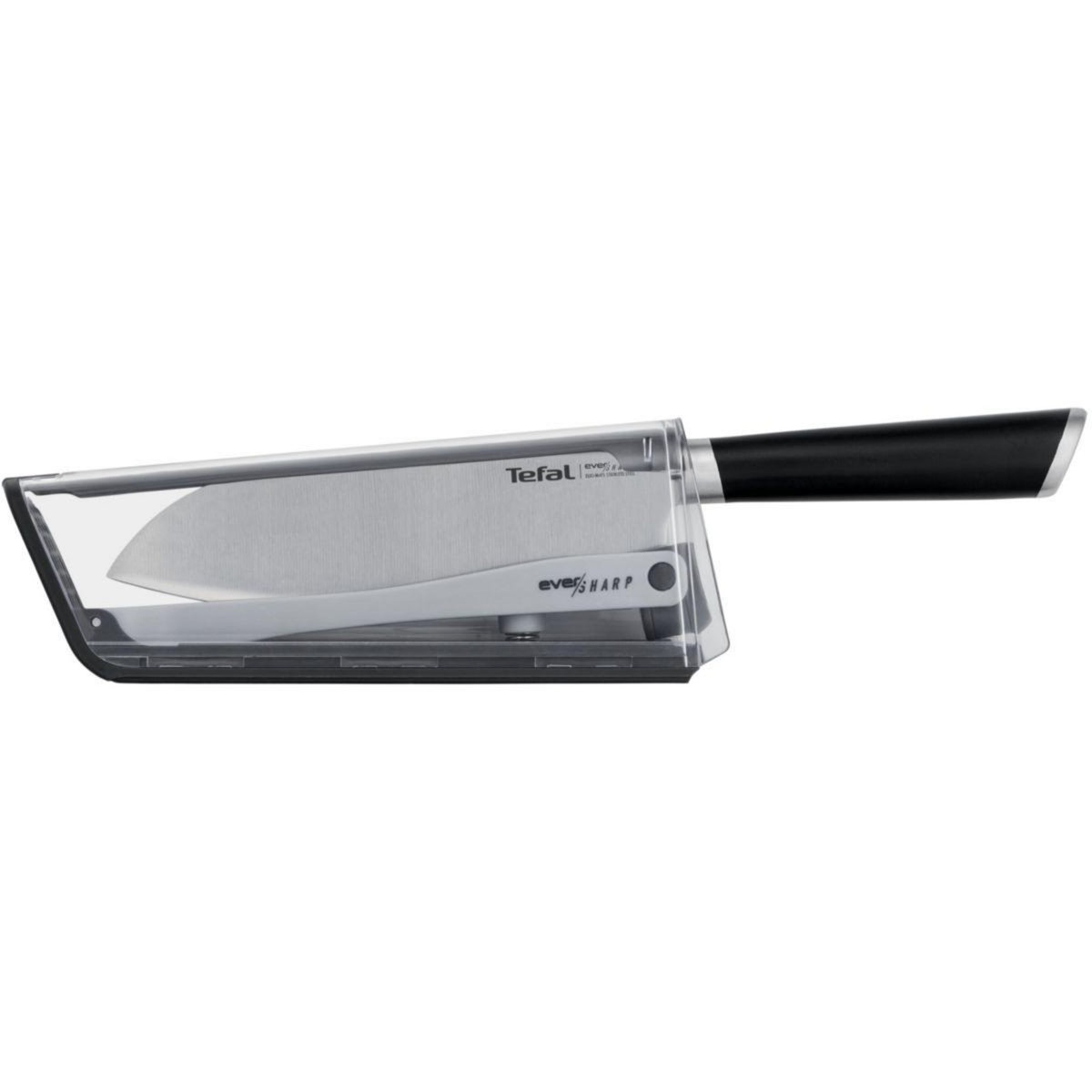 TEFAL Couteau japonais Ever Sharp Santoku + Aiguiseur