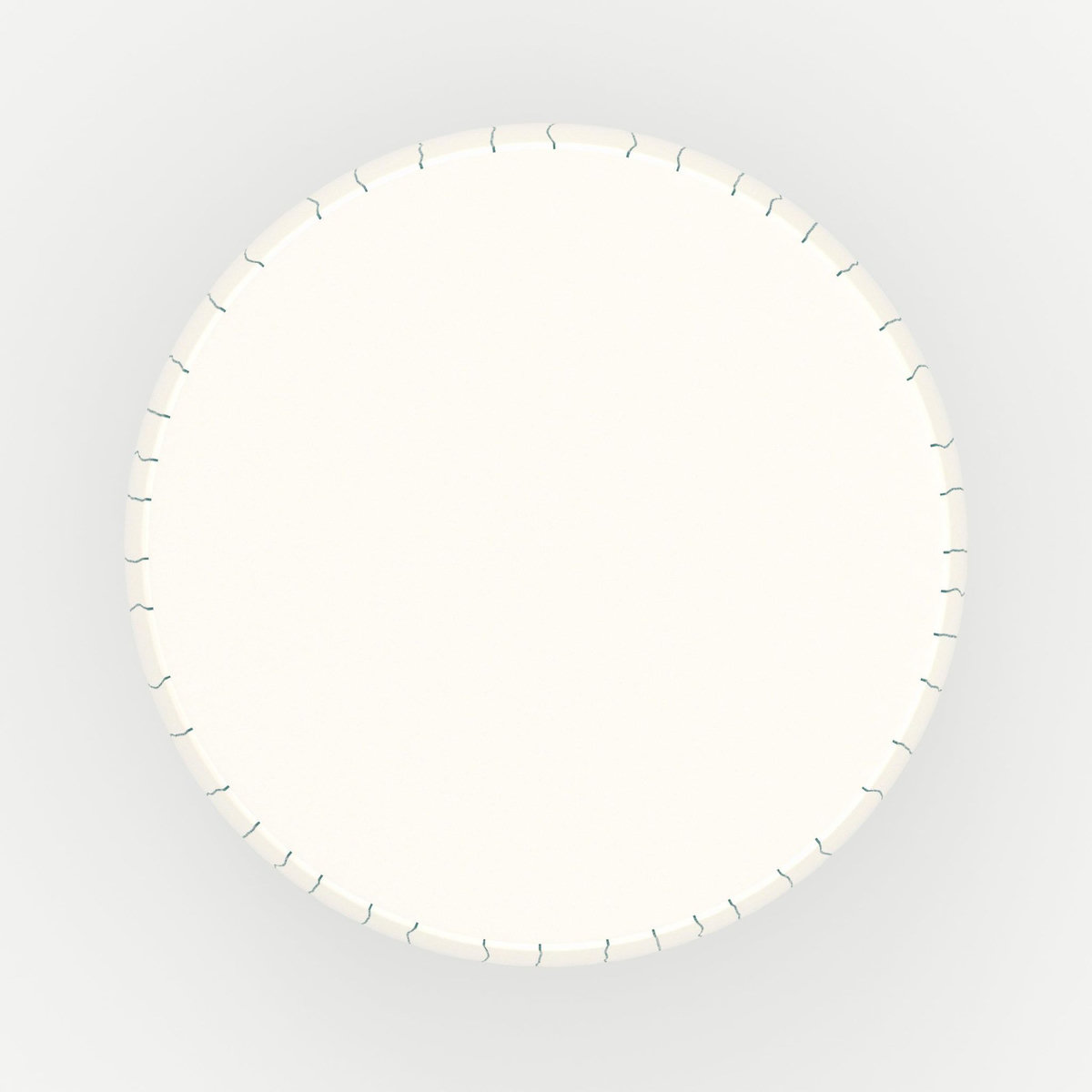 Rendez vous déco Table d'appoint ronde en métal blanc rayé D26 cm-Nello