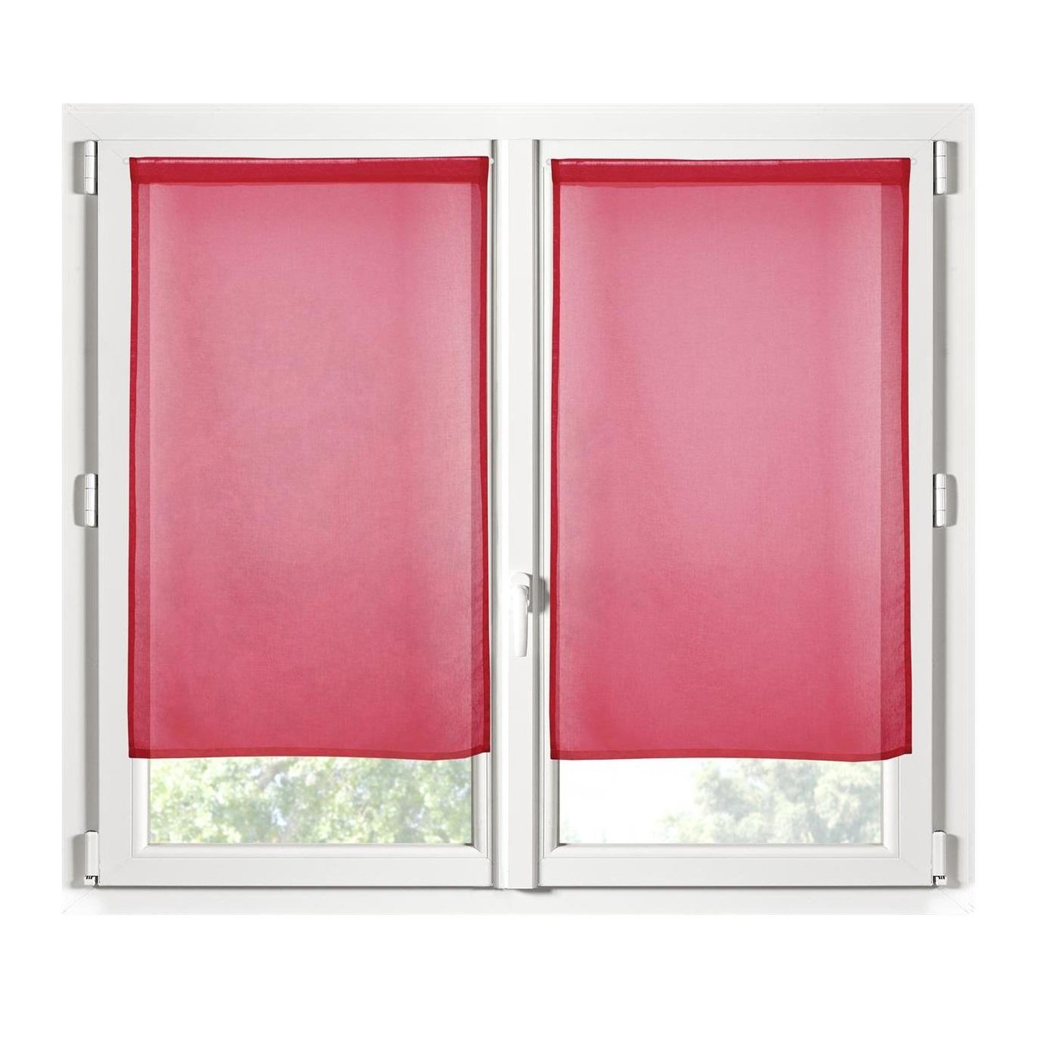 Voir la diapositive 1 : Eden Paire de rideaux voile uni brise bise