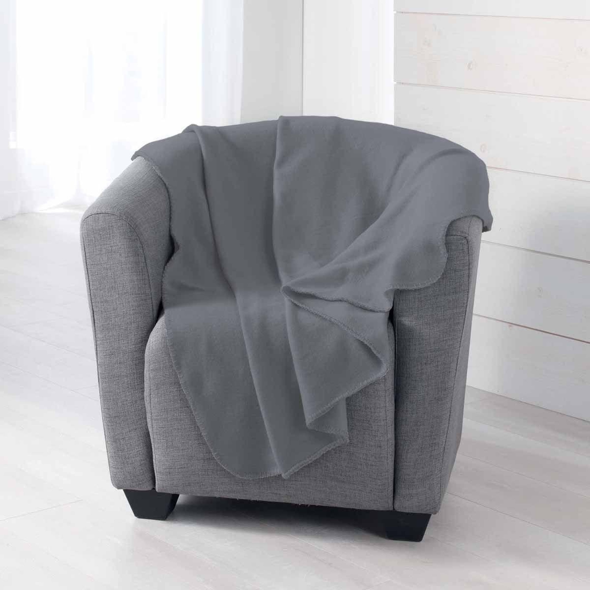 Douceur d'Intérieur Plaid polaire  milou  125x150cm anthracite