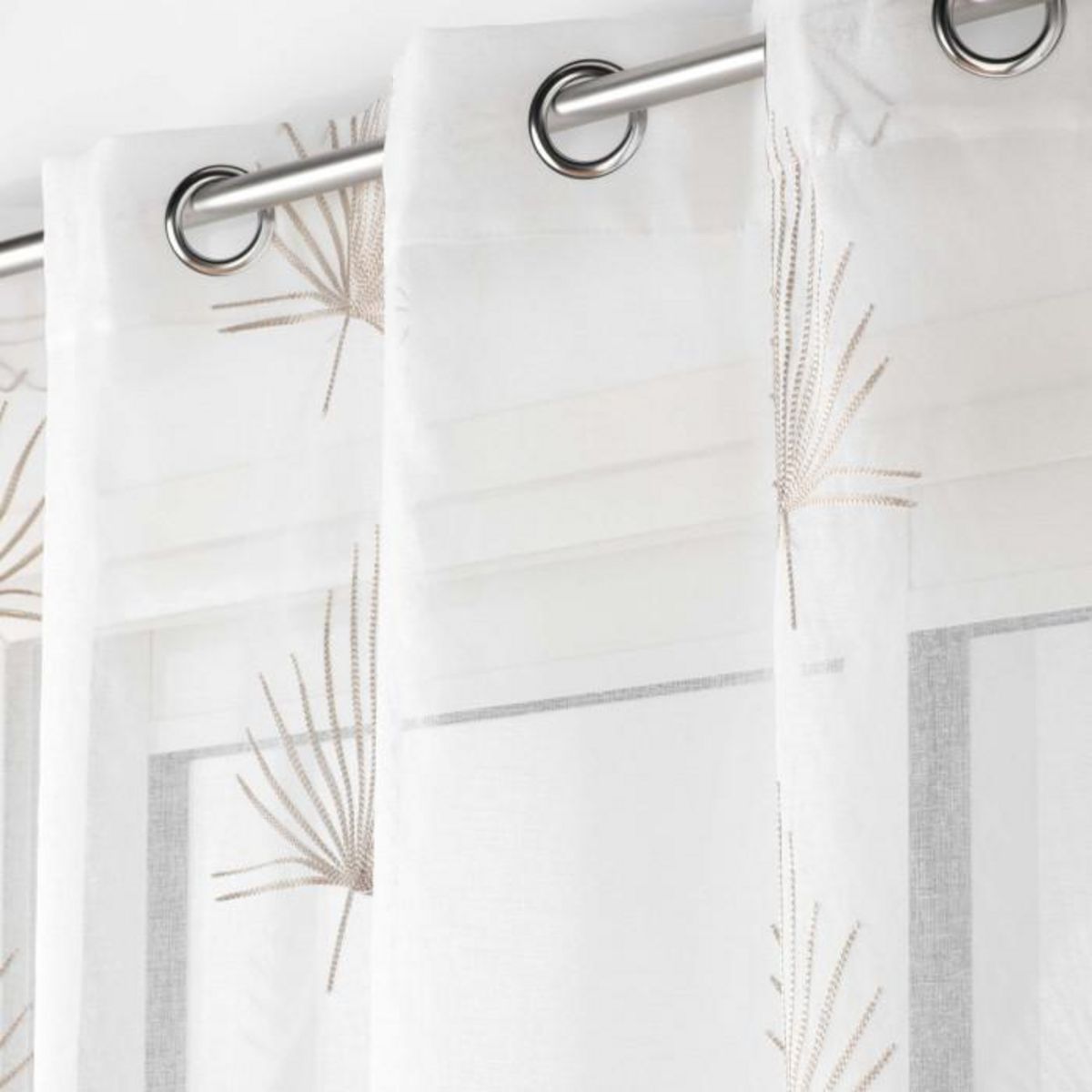 Paris Prix Rideau Voilage à Œillets  Palmaris  140x240cm Lin