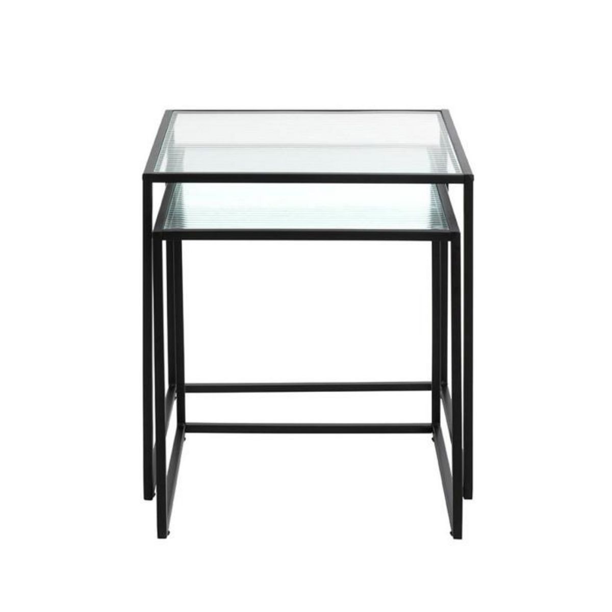Paris Prix Lot de 2 Tables Gigognes  Park  49cm Noir