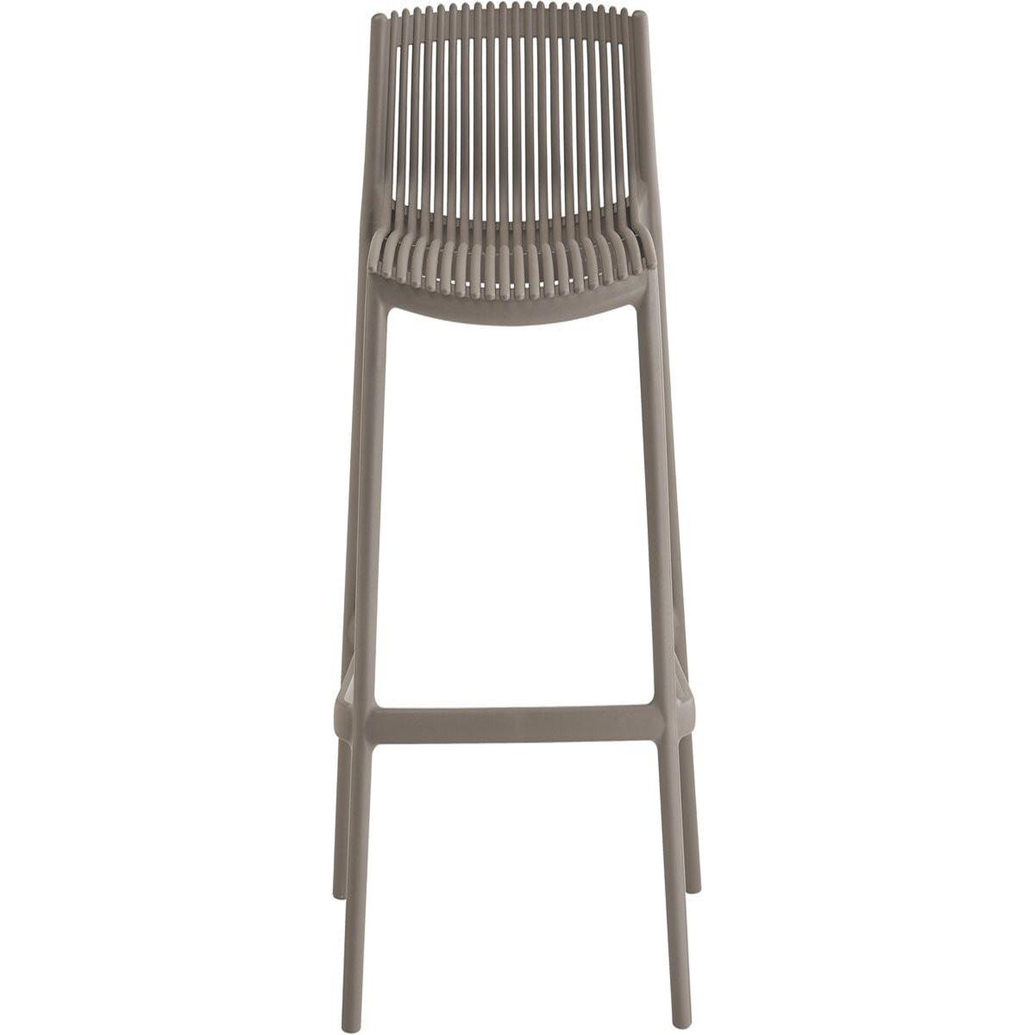 Voir la diapositive 4 : Habitat et Jardin Lot de 2 chaises hautes empilables en plastique  néora  - taupe