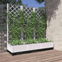 Voir la diapositive 1 : VIDAXL Jardiniere avec treillis Blanc 120x40x121,5 cm PP