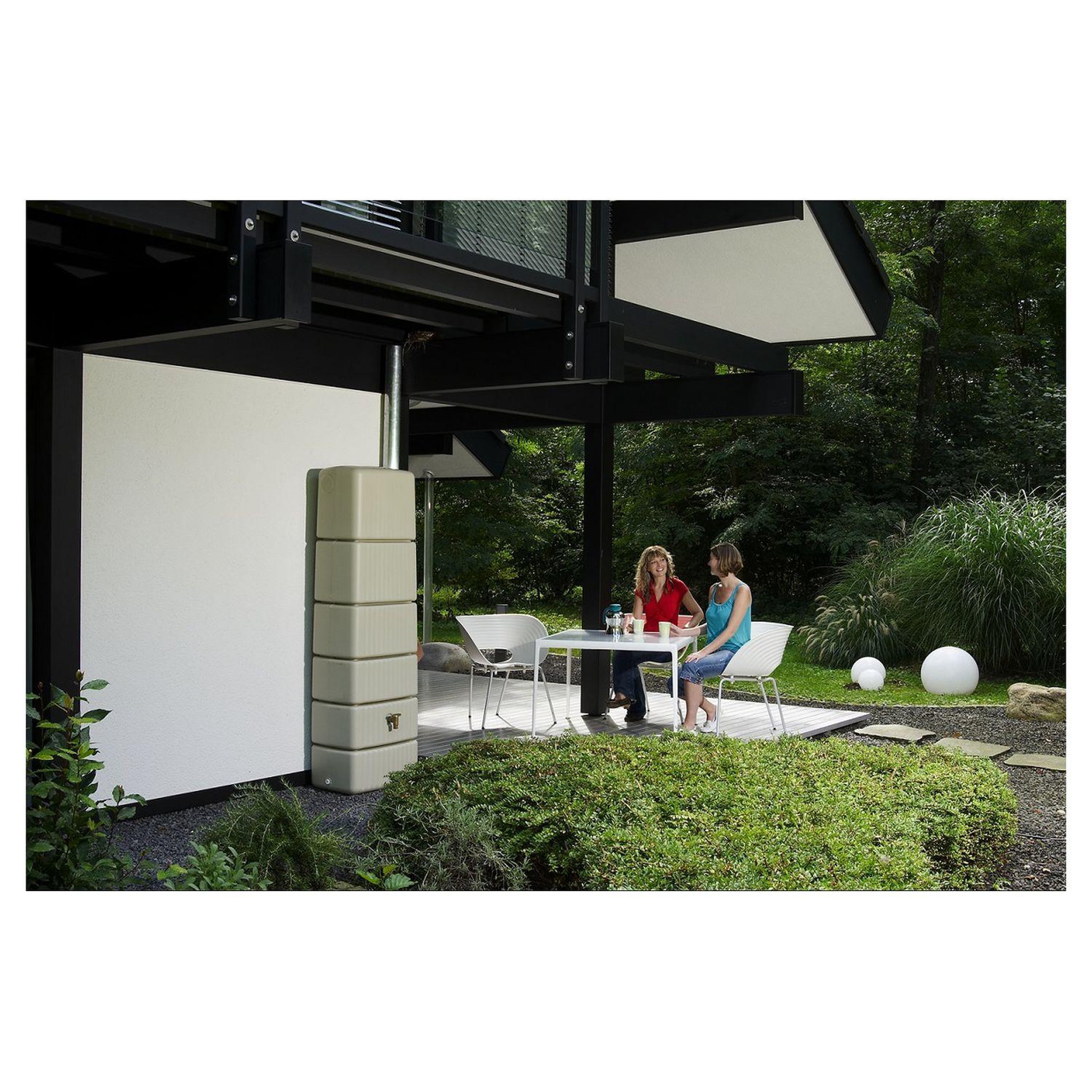 Voir la diapositive 3 : GARANTIA Kit Cuve Murale Slim 330 L Sable avec Collecteur Eco Gris