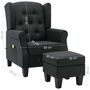 Voir la diapositive 6 : VIDAXL Fauteuil de massage avec repose-pied Gris fonce Tissu