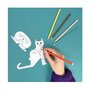 Voir la diapositive 4 : PIROUETTE CACAHOUETE Kit creatif Chats a colorier
