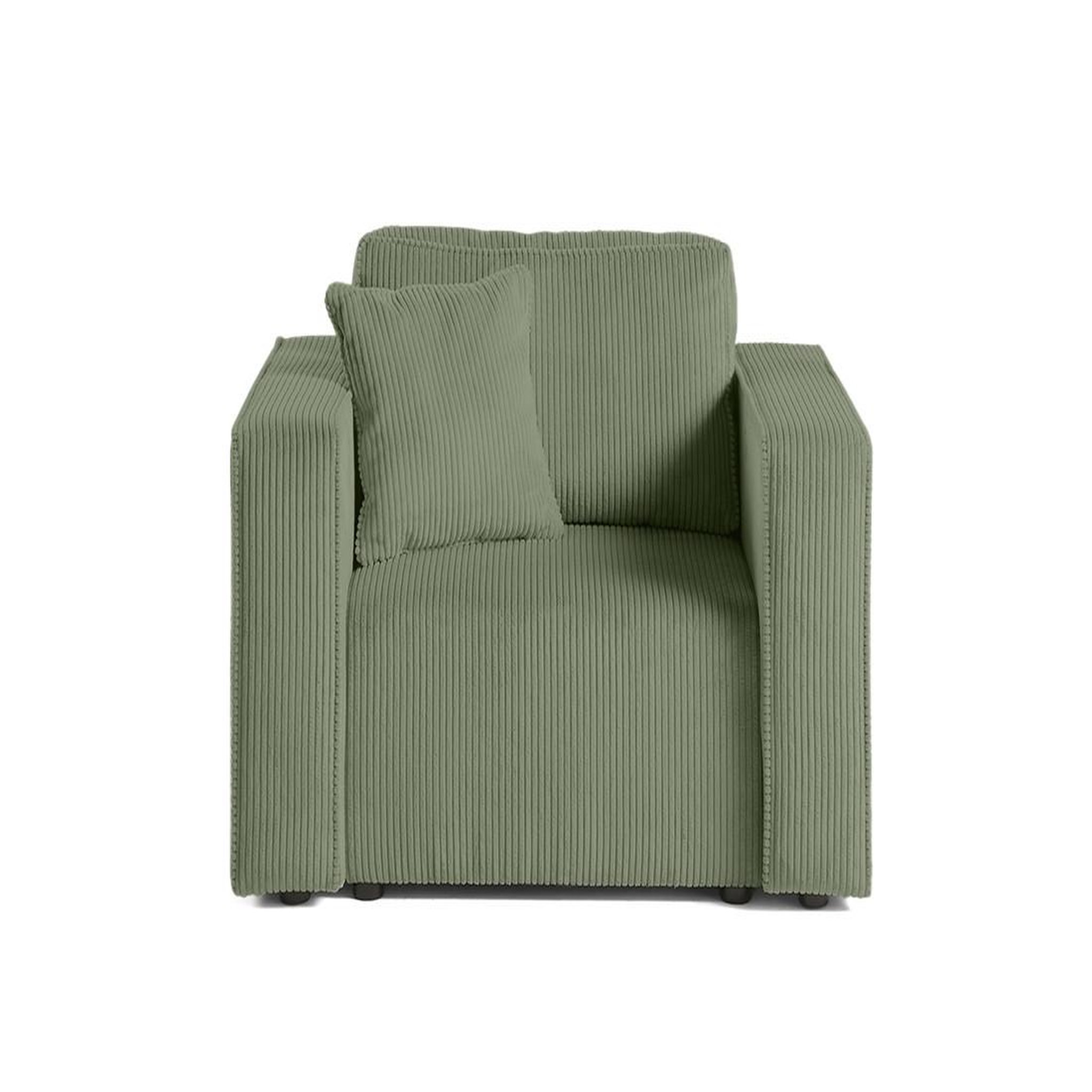 Voir la diapositive 6 : BEST MOBILIER Topaze - fauteuil - en velours côtelé