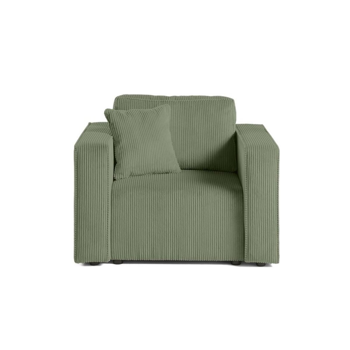 BEST MOBILIER Topaze - fauteuil - en velours côtelé