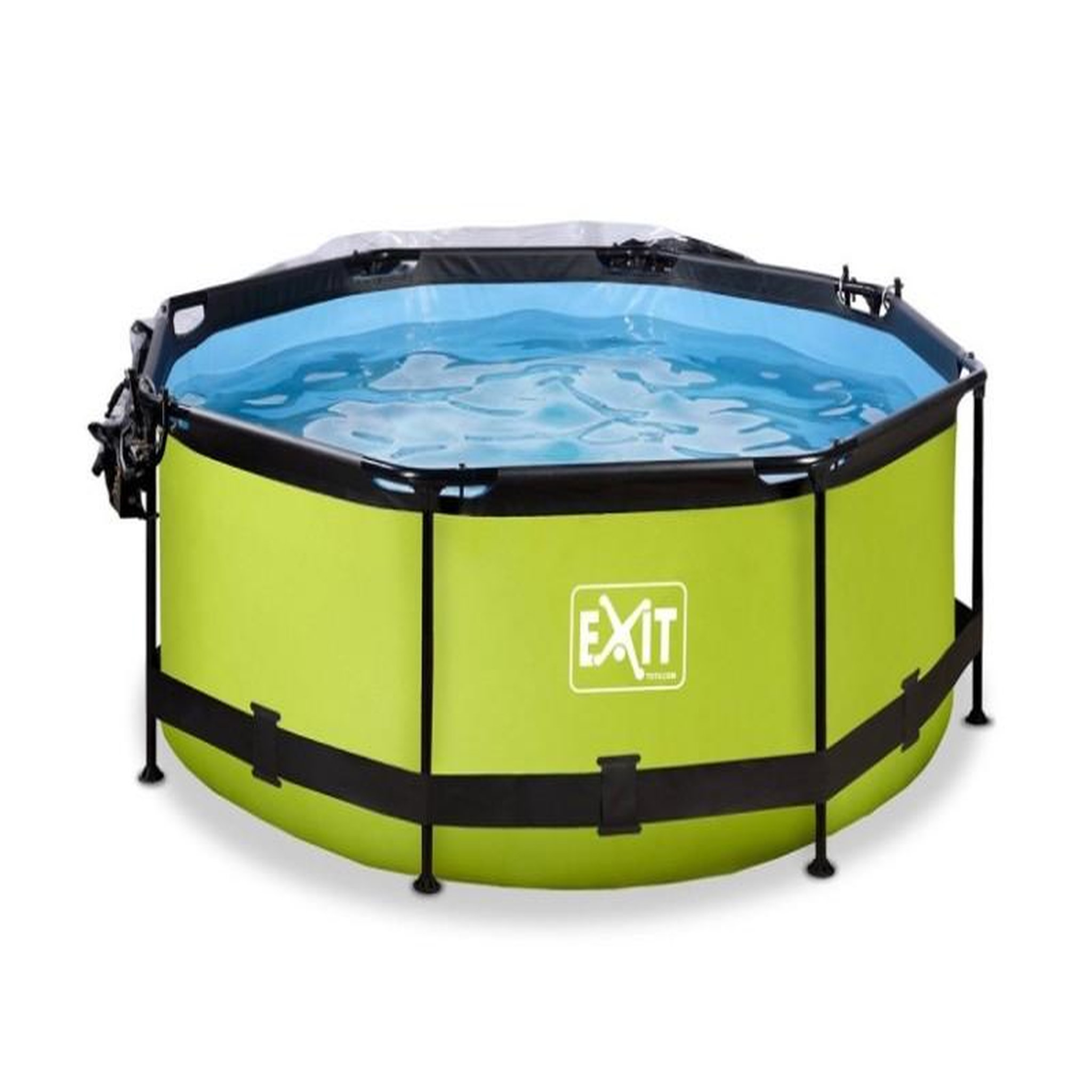 Voir la diapositive 6 : EXIT TOYS Piscine tubulaire Lime ronde 3,00 x 0,76 m avec dôme - Exit Toys