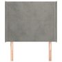 Voir la diapositive 3 : VIDAXL Tete de lit avec oreilles Gris clair 83x16x118/128 cm Velours