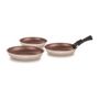Voir la diapositive 2 : Arthur Martin Batterie de cuisine - Tous feux dont induction - ARTHUR MARTIN - AM4754 - Set de 3 poeles - 20-24-28 cm + 1 poignée amovible