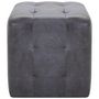 Voir la diapositive 3 : VIDAXL 2 pcs Poufs Gris 30 x 30 x 30 cm Similicuir daim