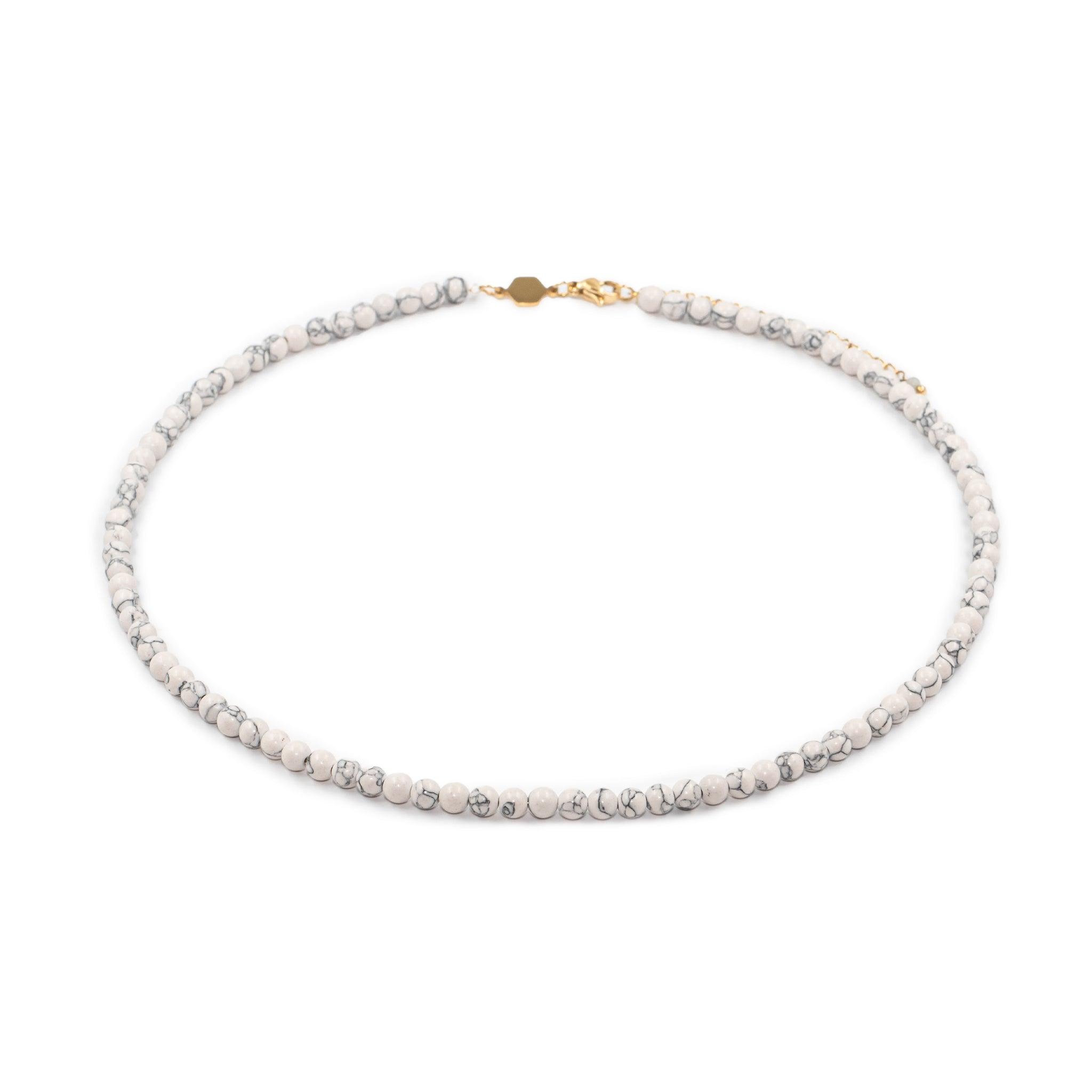 Voir la diapositive 1 : SLOYA Collier Serena en pierres Howlite