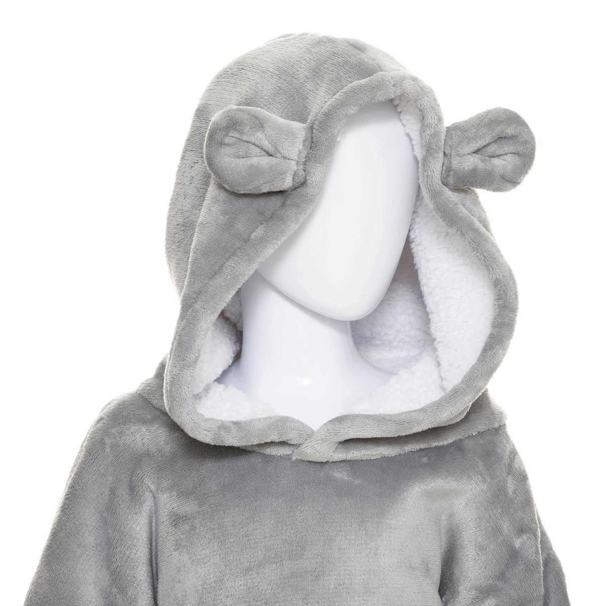Voir la diapositive 1 : ATMOSPHERA Sweat Plaid Gris Enfant Atmosphera Ours 3-10 Ans
