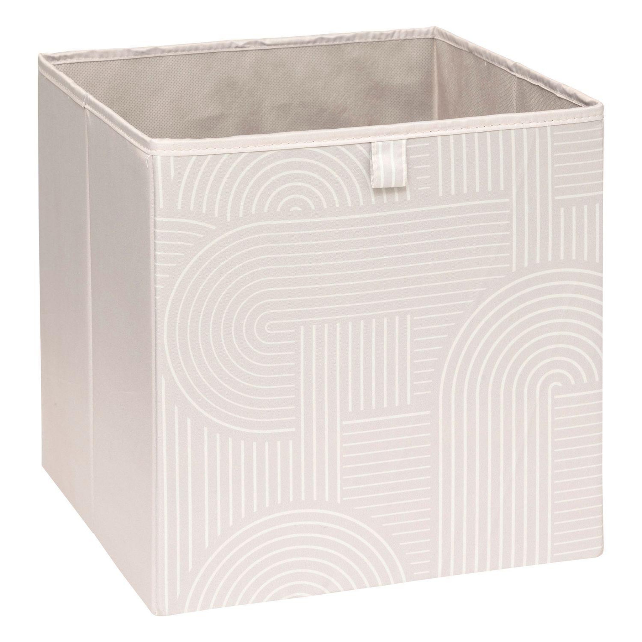 Voir la diapositive 3 : TOILINUX Lot de 2 boîtes de rangement arche - l. 31 x l. 31 x h. 31 cm - beige