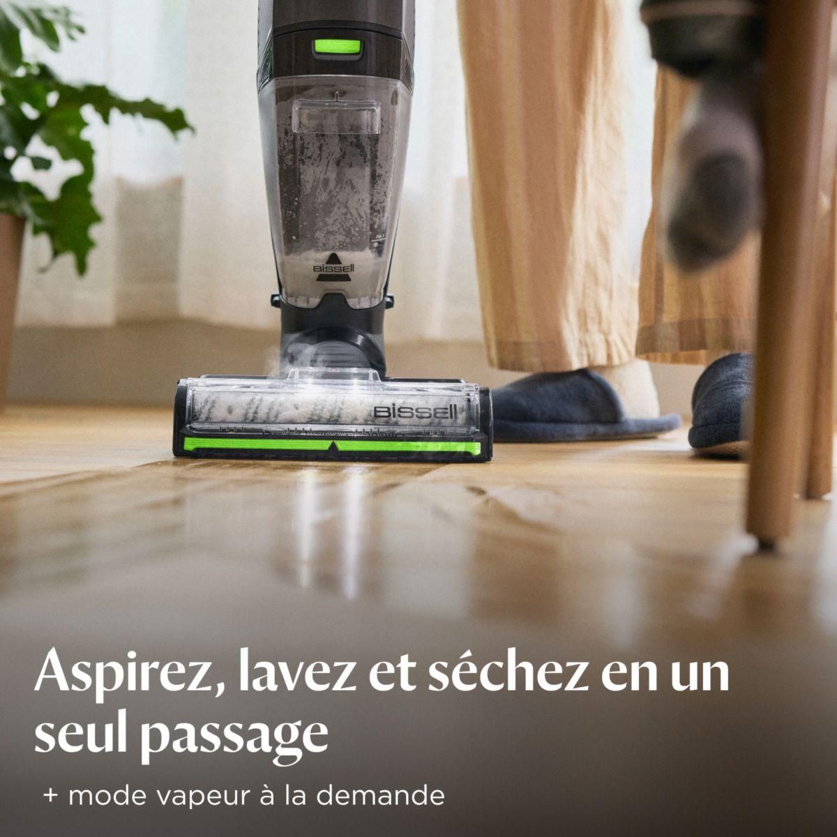 BISSELL Aspirateur laveur Crosswave HydroSteam Pet Pro - Fonction vapeur, idéale taches tenaces