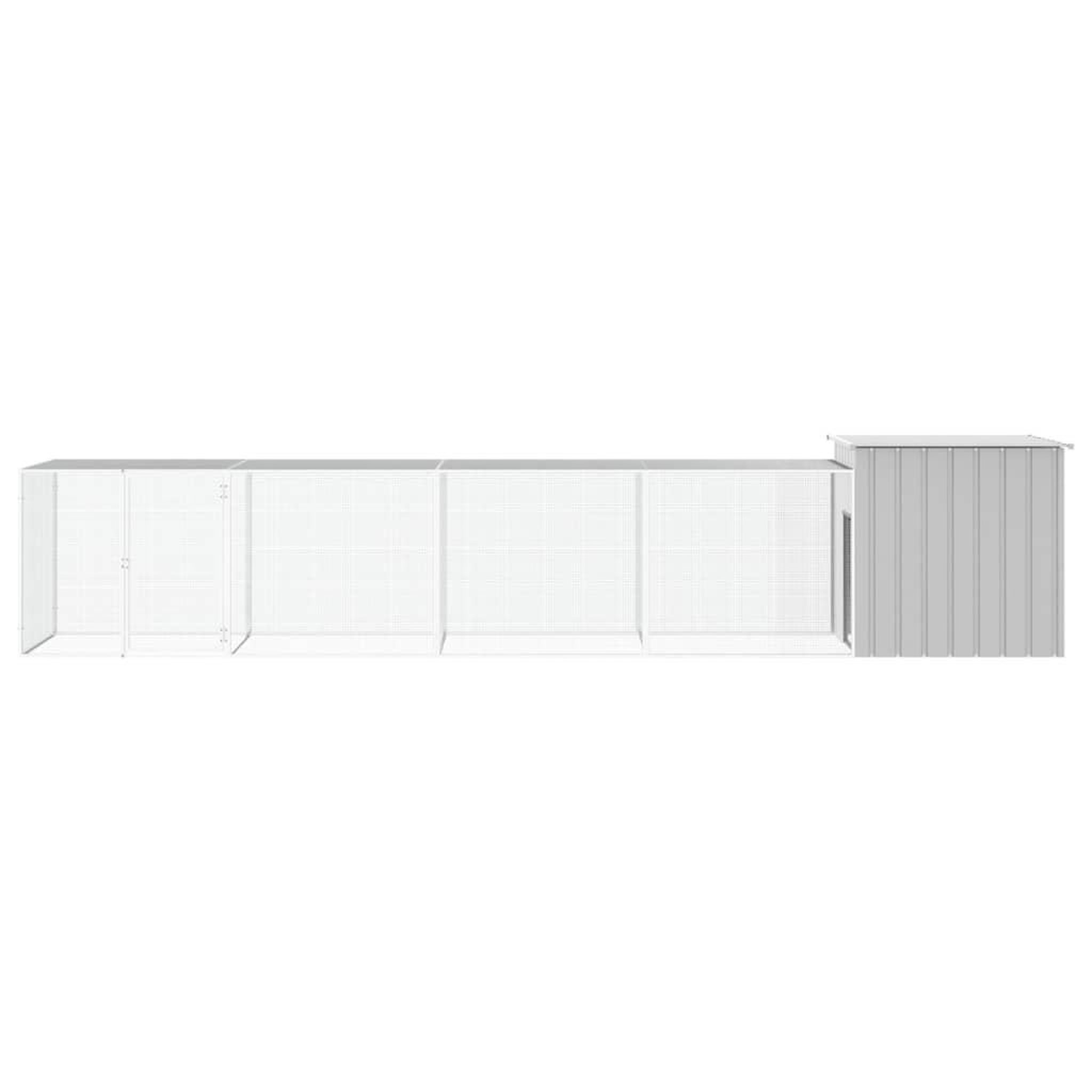 Voir la diapositive 3 : VIDAXL Cage pour poules Gris 500x91x100 cm Acier galvanise