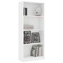 Voir la diapositive 3 : VIDAXL Bibliotheque a 4 niveaux Blanc 60x24x142 cm Bois d'ingenierie