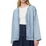 Pieces Veste en Jean  Femme Pieces Fenda. Coloris disponibles : Bleu