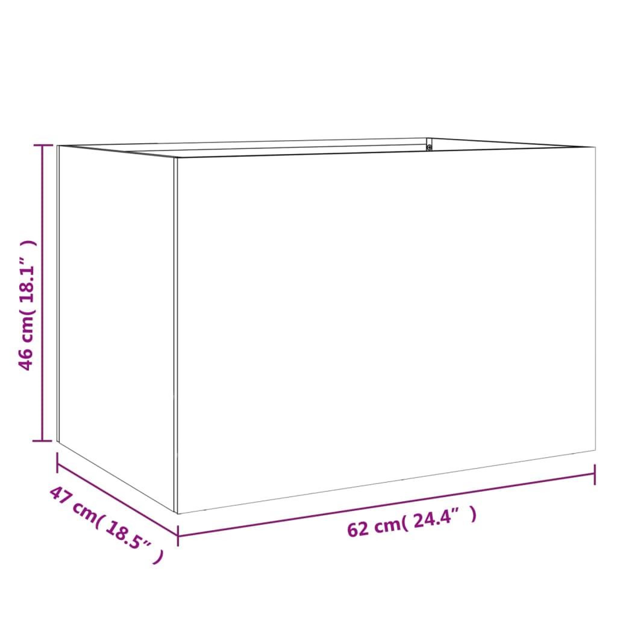 Voir la diapositive 6 : VIDAXL Jardiniere noir 62x47x46 cm acier