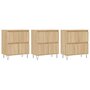 Voir la diapositive 2 : VIDAXL Buffets 3 pcs Chene sonoma Bois d'ingenierie