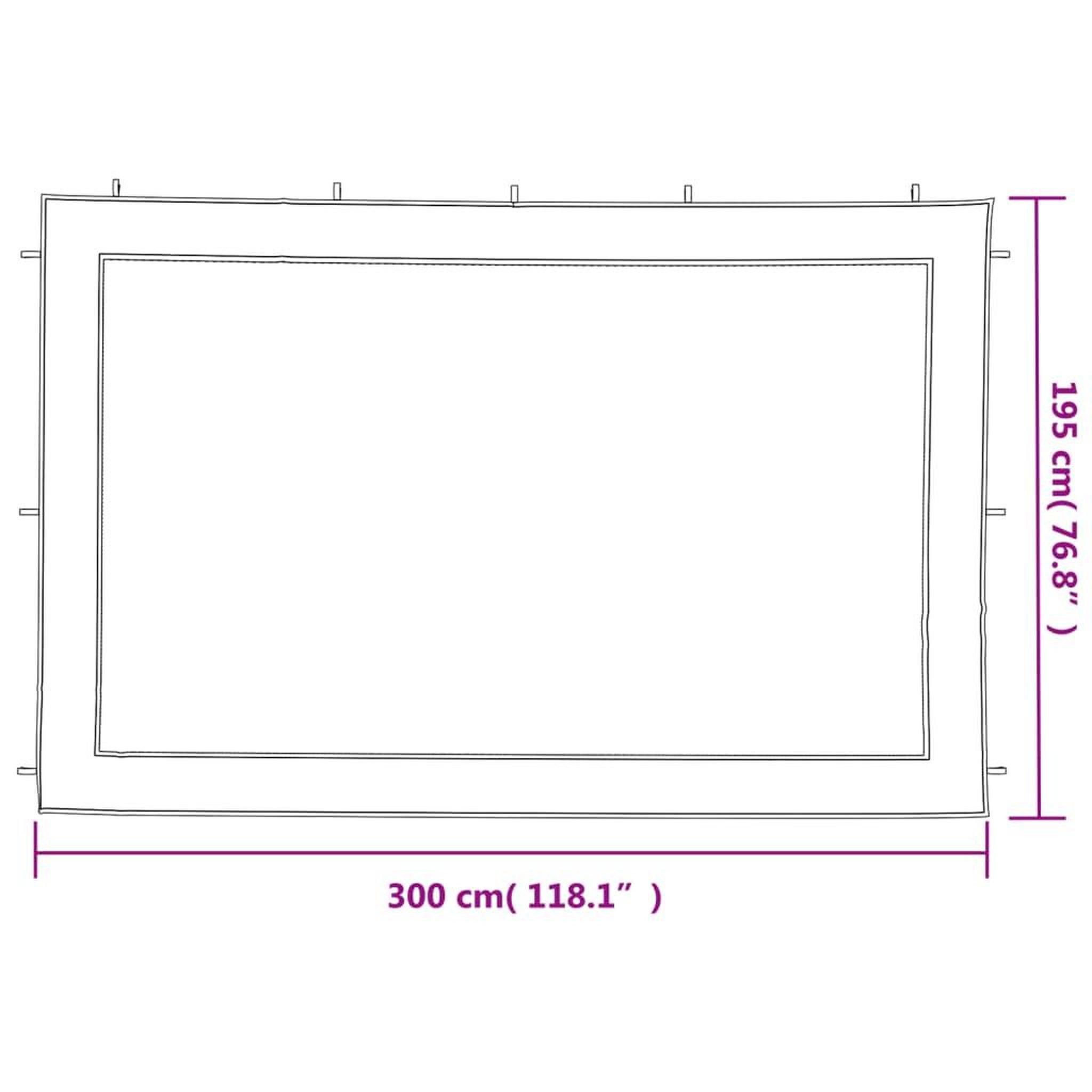 Voir la diapositive 6 : VIDAXL Paroi de tente de reception 2 pcs maille blanc et noir