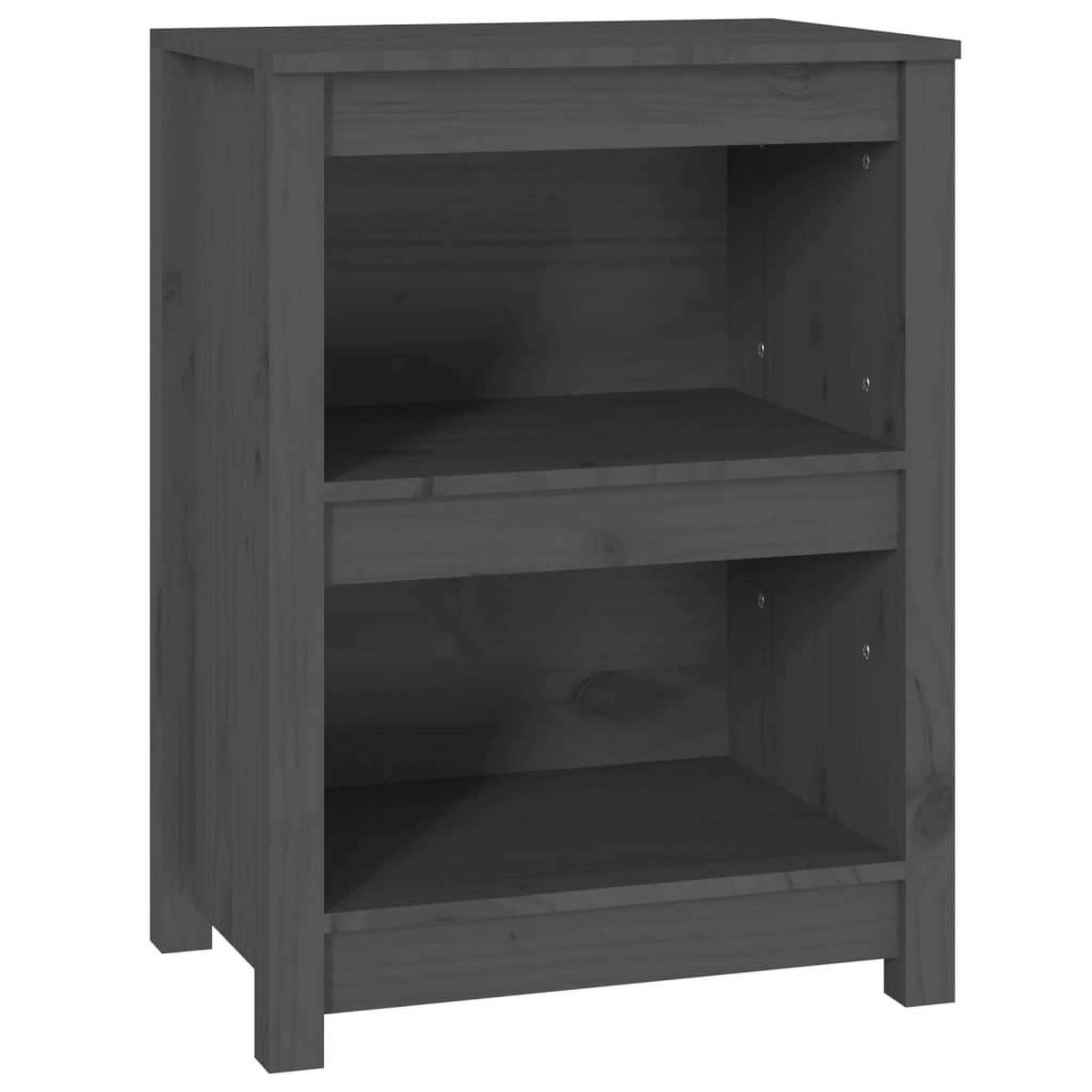 Voir la diapositive 2 : VIDAXL Bibliotheque Gris 50x35x68 cm Bois de pin massif