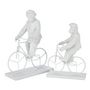Voir la diapositive 2 : Paris Prix Statuette Déco  Singe Vélo  25cm Blanc