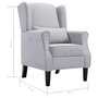 Voir la diapositive 6 : VIDAXL Fauteuil gris clair tissu