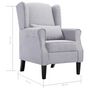 Voir la diapositive 6 : VIDAXL Fauteuil gris clair tissu