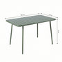 Voir la diapositive 3 : CONCEPT USINE Table de jardin 4 à 6 places 120cm vert BERGAME