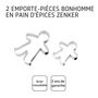Voir la diapositive 4 : ZENKER Lot de 2 emporte-pièces en forme de bonhomme en pain d'épices Zenker Emporte-pièces