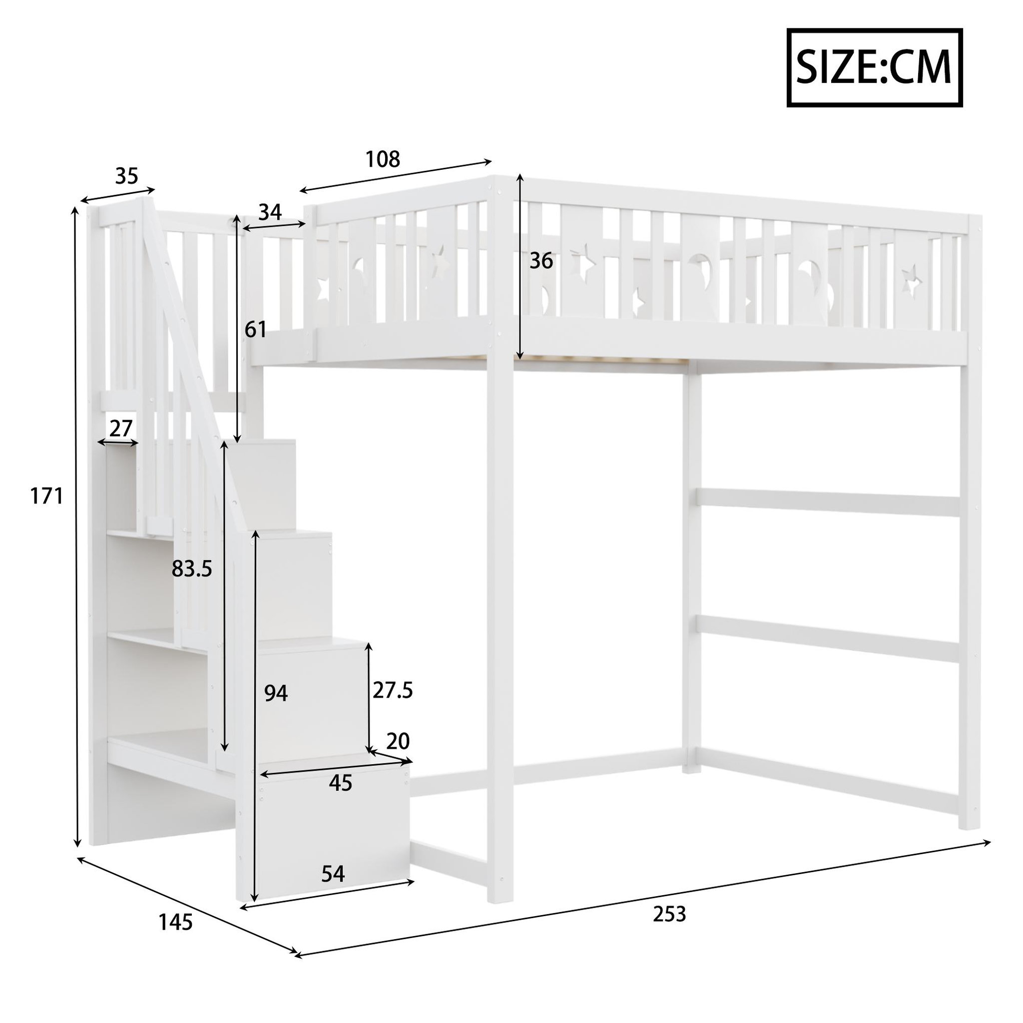 Voir la diapositive 3 : MERAX Lit mezzanine enfant