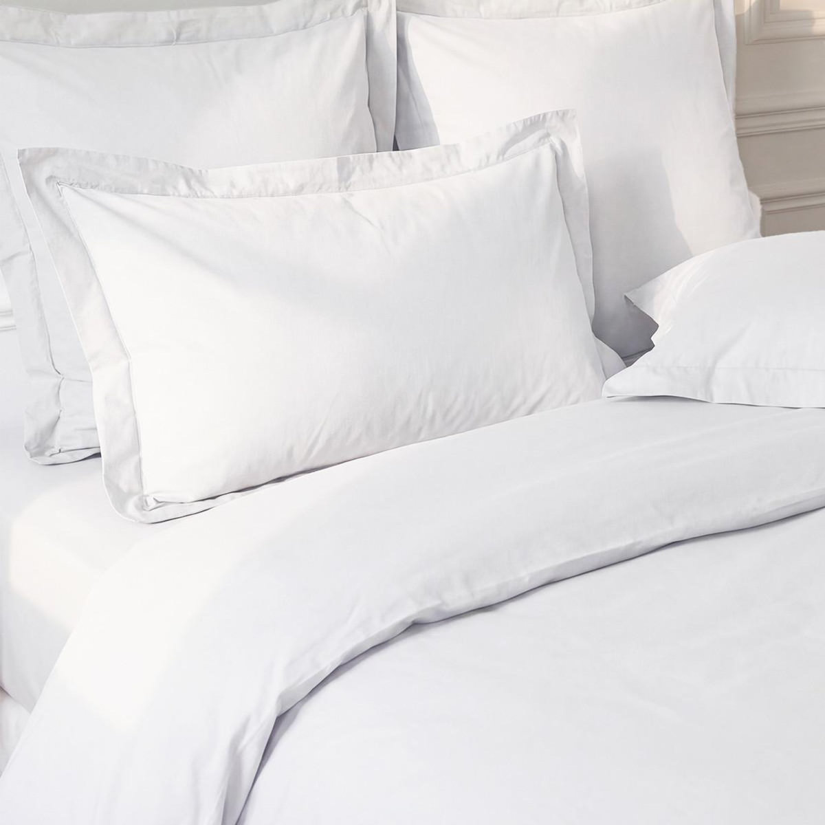 Sensei Maison Lot de 2 taies d'oreiller en percale de coton SOFT PERCALE