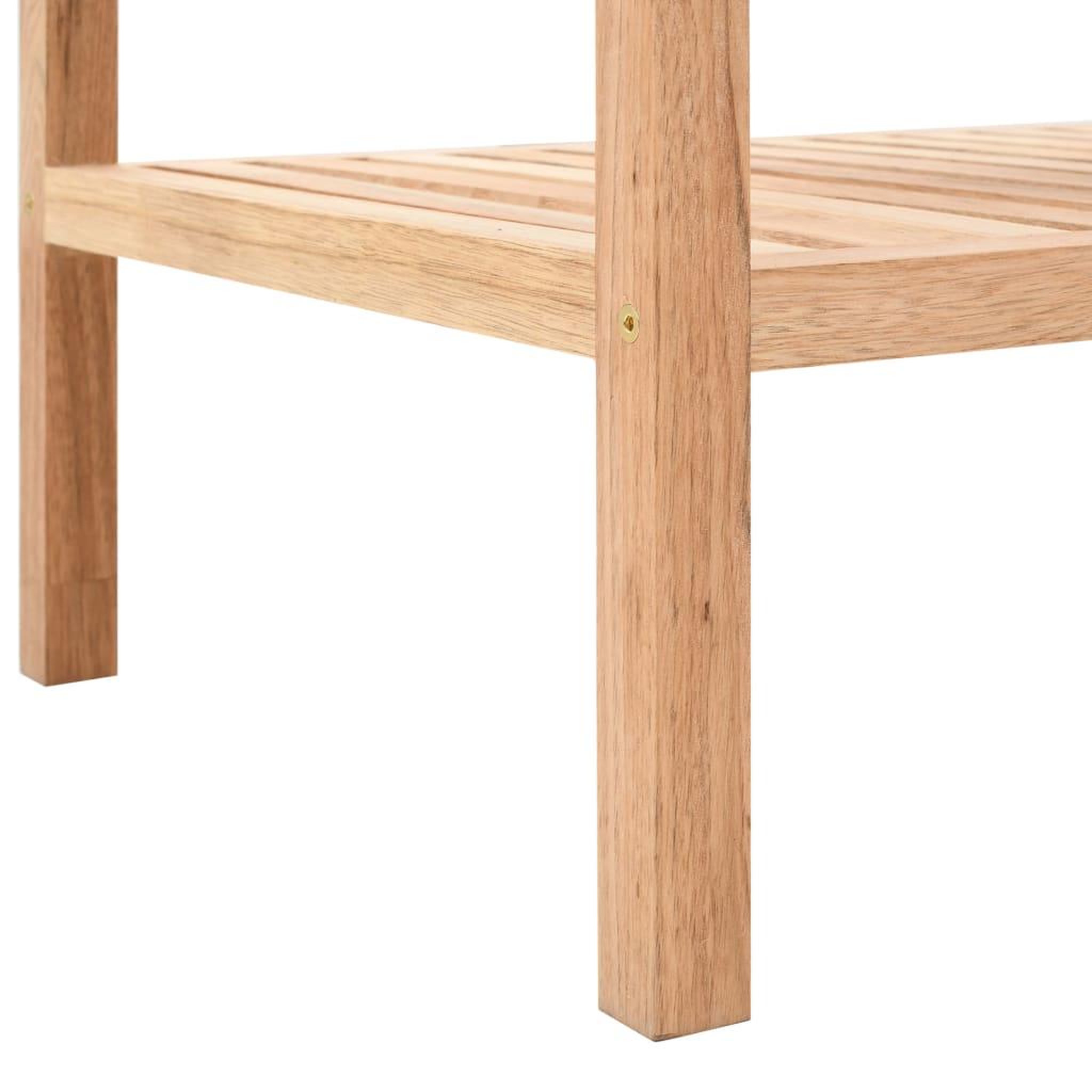 Voir la diapositive 5 : VIDAXL Etagere de salle de bain bois de noyer massif 100x40x65 cm