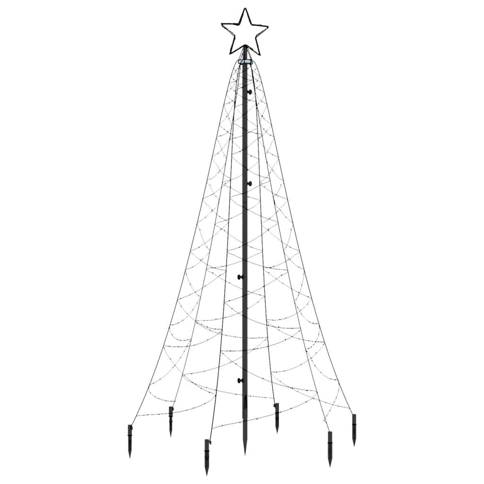 Voir la diapositive 3 : VIDAXL Sapin de Noël avec piquet Bleu 200 LED 180 cm
