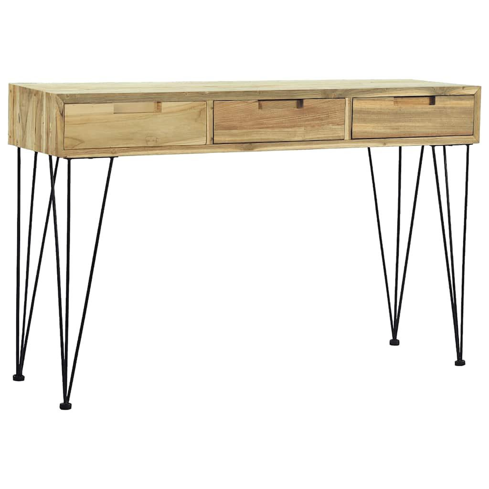 Voir la diapositive 1 : VIDAXL Table console 120x35x76 cm teck massif
