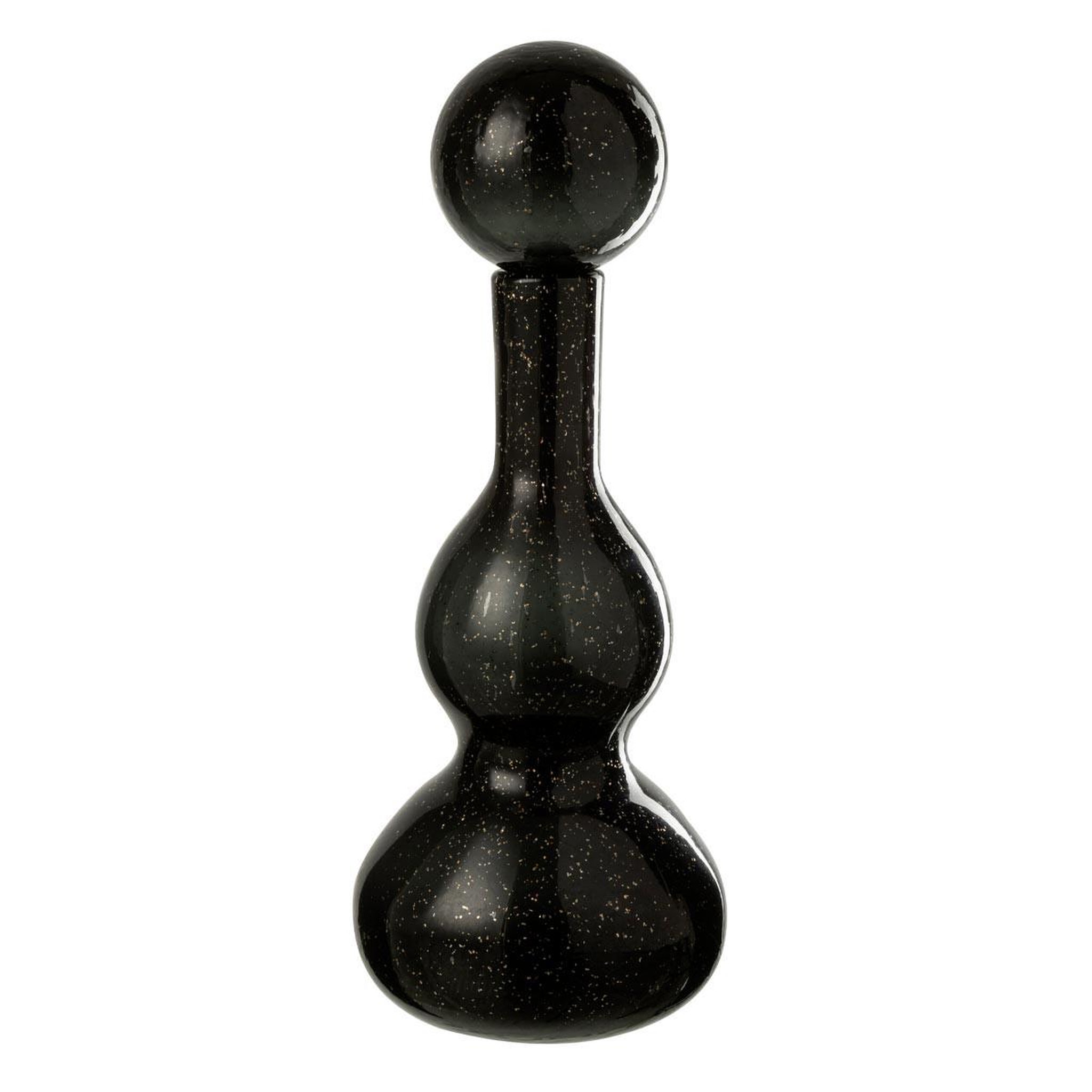 J-LINE Carafe design en verre  carol  42cm noir