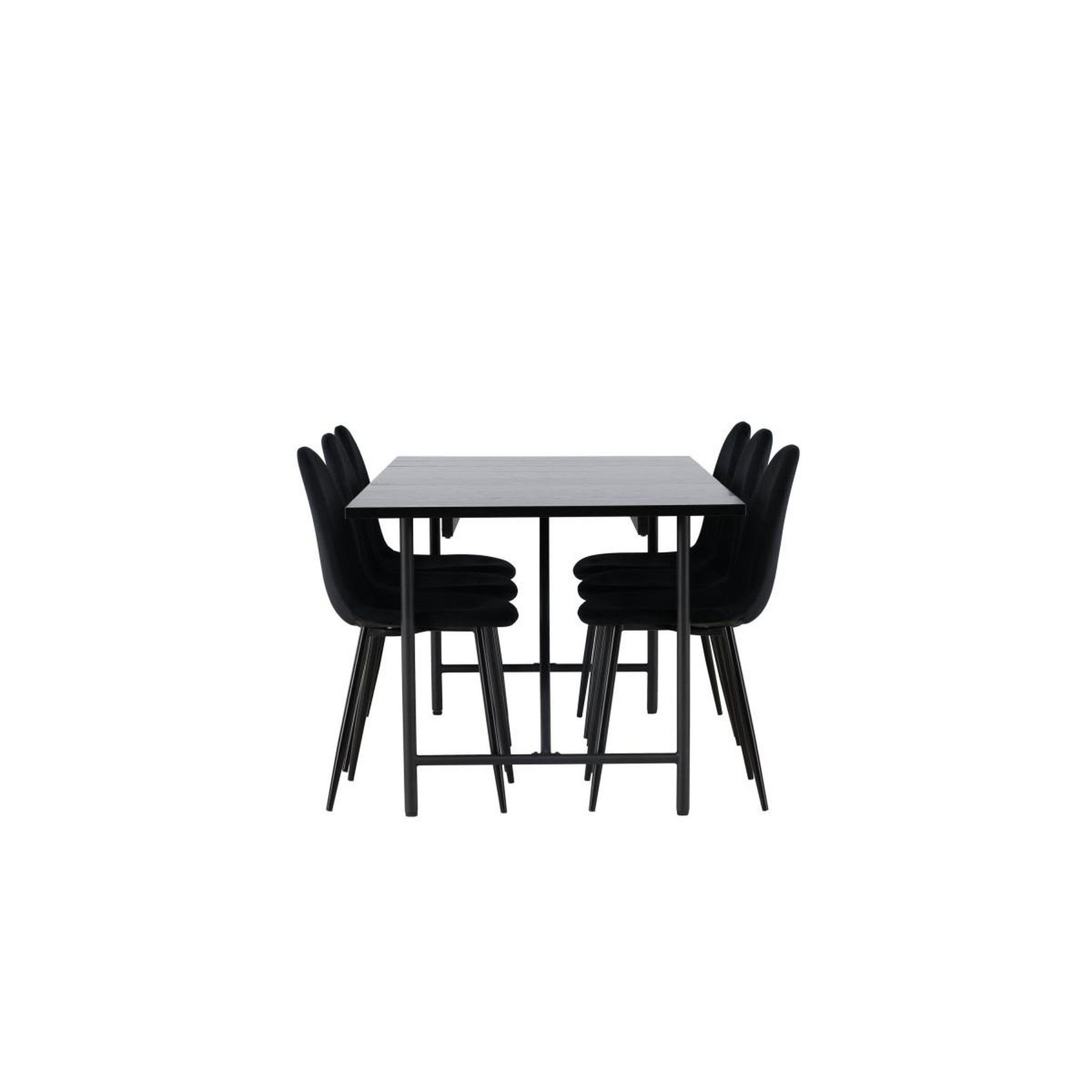 Voir la diapositive 3 : Paris Prix Ensemble table à manger & 6 chaises  astrid & polar  200cm noir