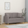 Voir la diapositive 1 : VIDAXL Canape 2 places avec oreillers gris clair 120 cm tissu