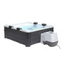 Voir la diapositive 6 : MSpa SPA rigide OSLO Plus MSPA 6 personnes gris. 4 coussins. bâche incluse. hydromassages système. 180 x 180 x 65 cm