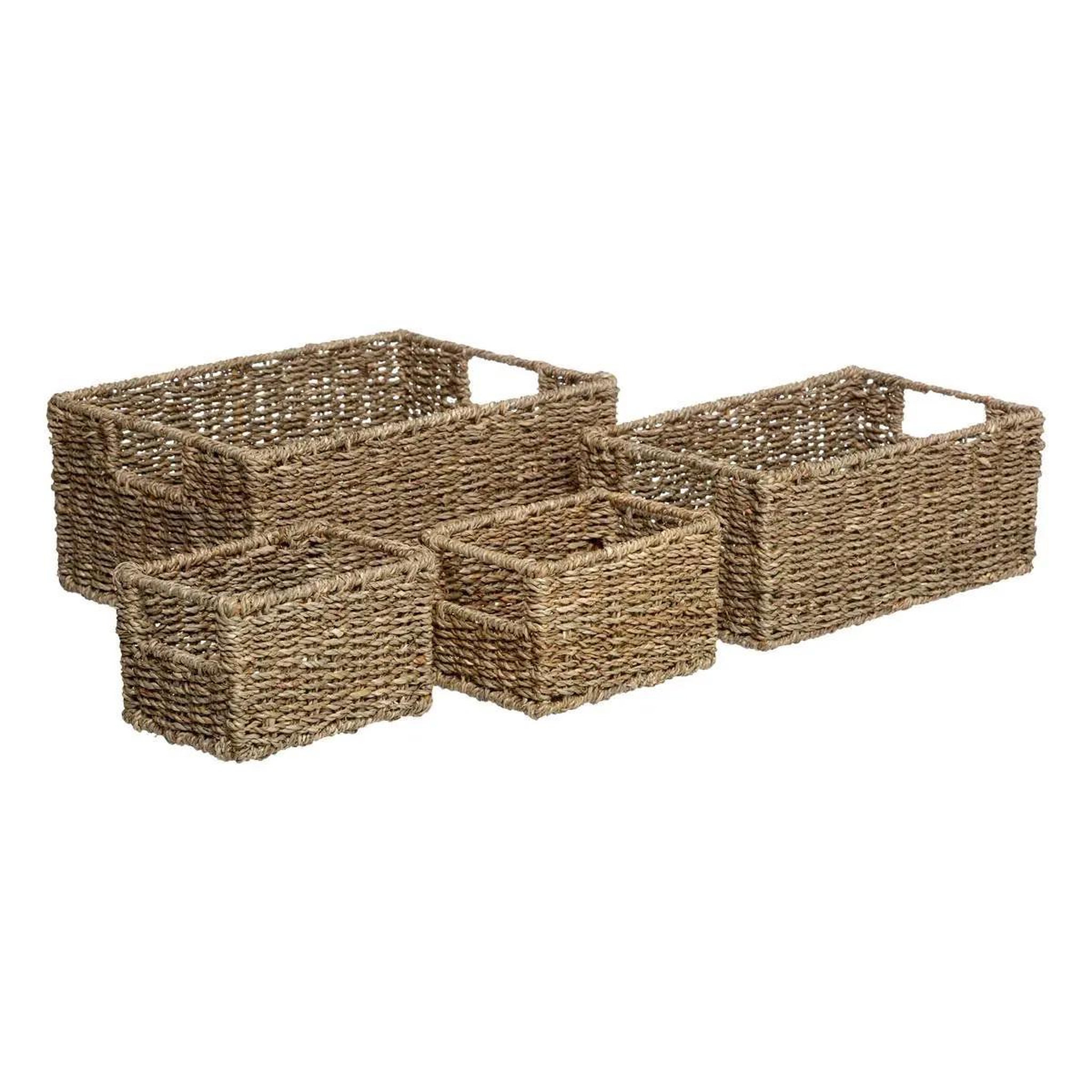 FIVE Lot de 4 paniers déco  seagrass  32cm naturel