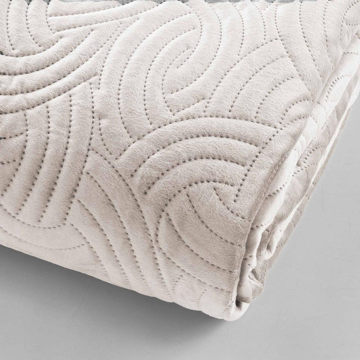 Paris Prix Couvre-Lit & 2 Housses de Coussin  Solange  240x260cm Naturel
