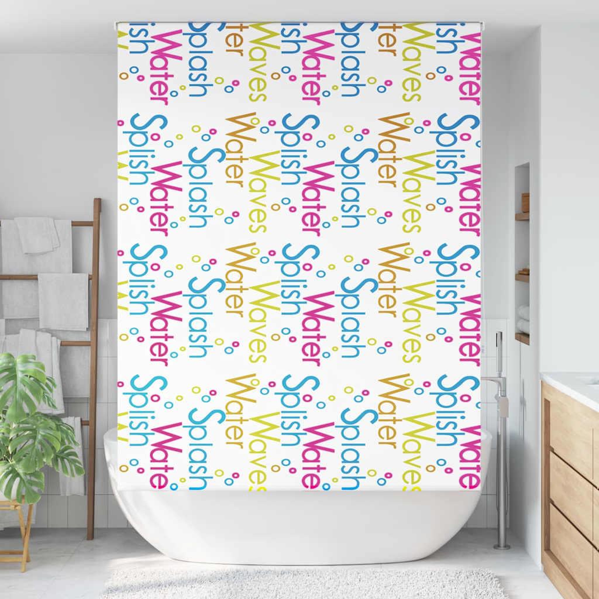Voir la diapositive 2 : VIDAXL Store enrouleur de douche 150x240 cm largeur du tissu 146 cm