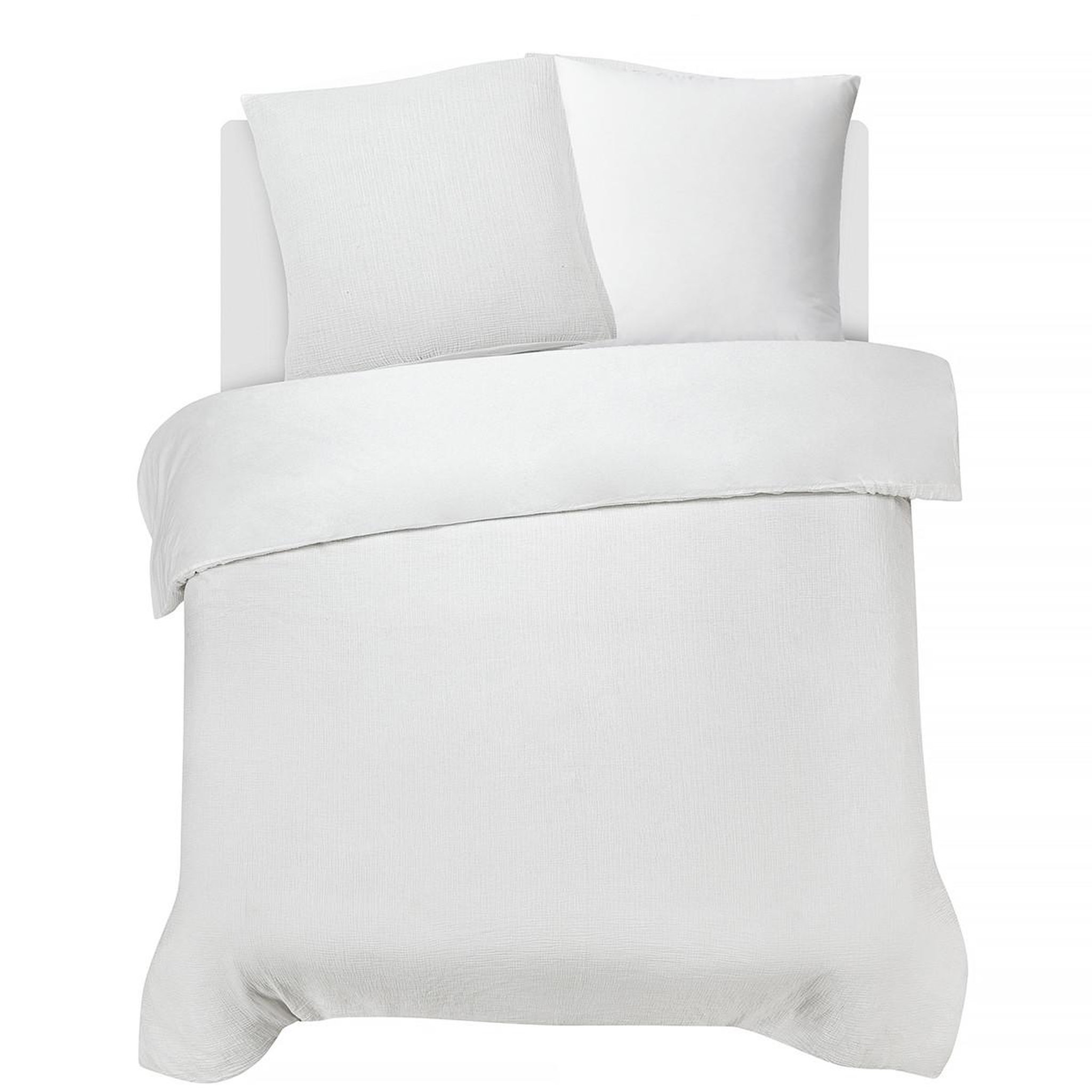 Voir la diapositive 2 : FUTURE HOME Parure de lit double en gaze de coton