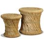 Voir la diapositive 3 : VIDAXL Tabourets lot de 2 Bambou et jute